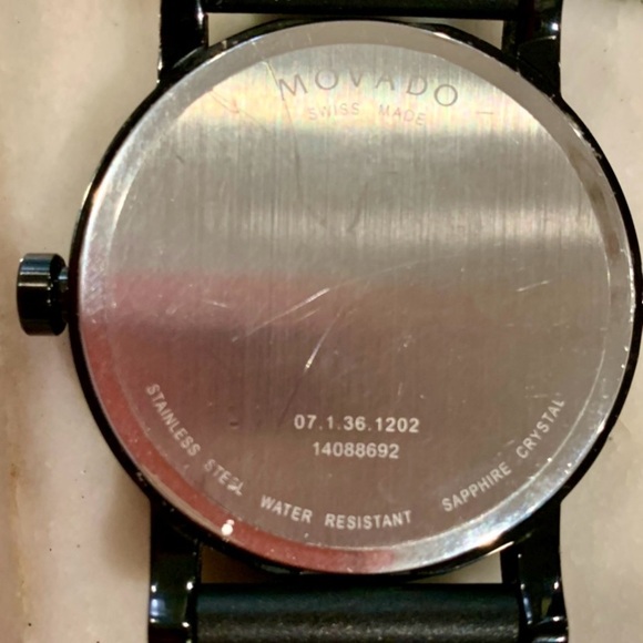 Movado Museum Black Dial with Rubber Strap - Picture 2 of 5